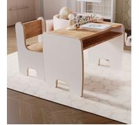 Ensemble pour enfant TIMI table + chaise MDF - couleur blanche/chêne craft doré