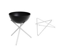 höfats - Bowl 70 Set Flex avec Base étoilée et trépied - Foyer à Faible fumée utilisable avec plancha Plaque de Grill et Grille - Panier à feu basculant, Acier émaillé - Noir, Ø 70 cm