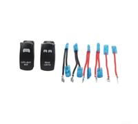 Ensemble pour Interrupteur Rocker 2pcs 5 pour broches LED Bar Feu | Plastique pour robuste Utilisable pour voiture bateau pour camion SUV pour atv UTV Résiste à -25°C à 80°C