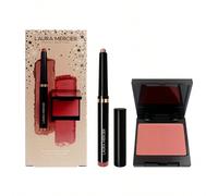 Ensemble pour les yeux et les joues Evening Brilliance de Laura Mercier (un bâton à paupières Caviar Modern Color de taille pleine de 1,64g et un blush Rose Color Infusion mini de 3g)