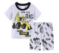 Ensemble pour Petit Garcon T Shirt Manche Courte Et Short en Coton avec Impression Mignon Cartoon pour Ete De 2 A 8 Ans Plusieurs Modeles Disponibles Tops Imprimé Floral Shorts Tenue 2 pièces