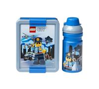 LEGO Set de déjeuner City Boys 17 x 13,5 cm PP bleu/gris 2 pièces – Bleu G