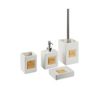 Ensemble pour Salle de Bain Accessoires Beige Minimalistes Lot de 4 Kourou