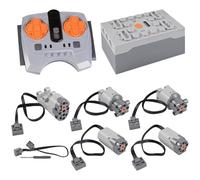 Ensemble Power Functions, 8 Pcs Kit Moteur avec Moteur, Boîtier de Batterie, Servomoteur, Télécommande, Câble d'Extension, Compatible avec les Fonctions d’Alimentation de Grandes Marques