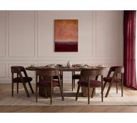 Ensemble PRADO avec table à manger extensible avec rangements 120 à 204 cm + lot de chaises BASTIDE placage rouge BOBOCHIC Rouge