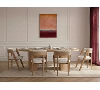 Ensemble PRADO avec table à manger extensible avec rangements 120 à 204 cm + lot de chaises BASTIDE placage marron clair BOBOCHIC Marron clair