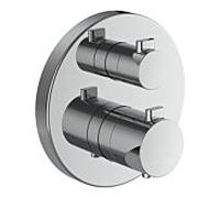 Ensemble pré-assemblé Laufen MEDA HF506676100000 thermostat de douche encastré à 2 poignées, chromé