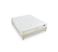 NUIT DE COTON - Ensemble PRELUDE 2.0 160x200 cm - Matelas Latex 100% Naturel + Sommier Bois - Ferme