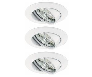 Ensemble Premium EBL Projecteur LED 3x3W 10VA 230V 83mm Blanc/Alu Zinc