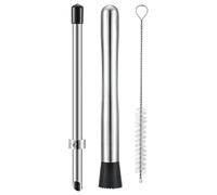 Ensemble presse-limonade et perforatrice à paille | 3 pièces - Accessoires multifonctions pour la préparation de boissons sur stand restaurant pique-nique café cuisine