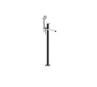Ensemble prêt-à-monter Gessi Emporio Via Bagutta, mélangeur bain sur pied, bec fixe, inverseur automatique, saillie 245 mm, douchette à main, flexible de douche, 24972031