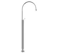 Ensemble prêt à poser Gessi Goccia pour mélangeur sur pied, sans garniture découlement, saillie 387 mm, bec non orientable, 33628031, Couleur: chrome