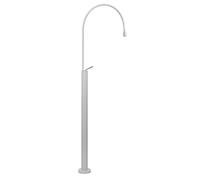 Ensemble prêt à poser Gessi Goccia pour mélangeur sur pied, sans garniture découlement, saillie 387 mm, bec non orientable, 33628279, Couleur: Blanc CN