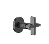 Ensemble prêt à poser Gessi Inciso vanne darrêt 3/4 pour corps encastré, poignée X, 58363707, Couleur: Métal noir brossé PVD