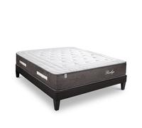 BELLECOUR LITERIE - Ensemble PRIVILEGE 200x220 cm - Matelas Ressorts ensachés + Sommier Bois G
