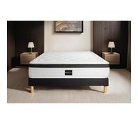 Ensemble Privilège 90 x 190 cm sommier Kit Noir