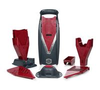 Ensemble professionnel de coupe-légumes BÖRNER Vital rouge / noir, avec fonction