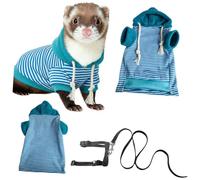 Ensemble pull et harnais de marche pour petits animaux de compagnie, tenue d'hiver chaude, aventure en plein air sûre, vêtements chauds pour furets