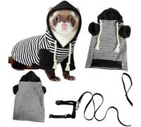 Ensemble pull et harnais de marche pour petits animaux de compagnie, tenue d'hiver chaude, aventure en plein air sûre, vêtements chauds pour furets