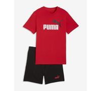 Ensemble Puma Essential 2 Logo bicolore rouge noir blanc - 128