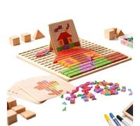 Ensemble Puzzle Blocs à Motif en Bois | 210 PCS Correspondance De Formes Géométriques Colorées | éducatifs D'apprentissage Pour Garçons Filles | Formes Tri Jeu STEM Cerveau