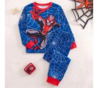 Ensemble pyjama 2 pièces pour jeune garçon, coupe ajustée, motif dessin animé, tricot doux, col rond, Top pullover à manches longues, pantalon long à taille élastique, moulant, Halloween 6Y,7Y,4Y,5YCa