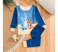 Ensemble pyjama 2 pièces pour jeune garçon, coupe ajustée, Top sweat-shirt à manches longues col rond en maille douce avec motif araignée dessin animé, pantalon long à taille élastique 6Y,7Y,4Y,5YCart