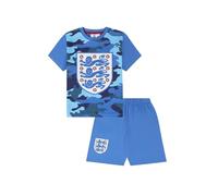 Ensemble pyjama court camouflage bleu pour garçons et filles, bleu, 11-12 ans