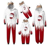 Ensemble Pyjama de Noël Famille Set T-Shirt Pantalon Christmas Manche Longue Vêtement Père-Mère Enfant Bébé Garçon Fille du Nouveau-né Bébé-Nouvel an Pyjamas Automne Hiver Costume
