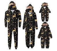 Ensemble Pyjama de Noël Famille Set T-Shirt Pantalon Christmas Manche Longue Vêtement Père-Mère Enfant Bébé Garçon Fille du Nouveau-né Bébé-Nouvel an Pyjamas Automne Hiver Costume