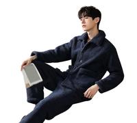 Ensemble pyjama d'hiver chaud pour hommes | Doux contre la peau, chaud et confortable, lavable en machine, coupe ample