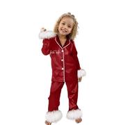 Ensemble Pyjama Enfant Deux pièces Manches Longues Shirt Pantalon imprimé Adorable décontracté Confortable Tenue de Sommeil Maison