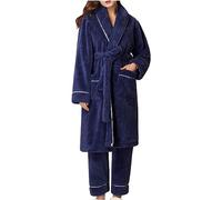 Ensemble Pyjama Femme Peignoir de Bain Robe de Chambre en Velours Loungewear Peignoir Femme avec Capuche Sexy Kimono Chemise de Nuit Courte 2 Pièces Vêtements D'Intérieur Pyjama Doux Confortables
