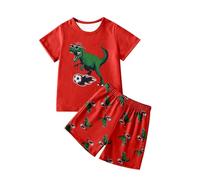 Ensemble Pyjama Kawaii d'été pour Enfants Court Garçon Manches Courte Tops et Short vêtements Courtes Ensembles de Fille 2 Pièces Pyjashort té Set Bambin 1-5 Ans