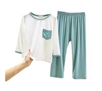 Ensemble Pyjama Kawaii d'été pour Enfants Court Garçon Tops Col Rond+Shorts Imprimé Coton Mignonne Rose Ensembles de Pyjamas imprimés Mignons Fille Tout-Petit Bébé