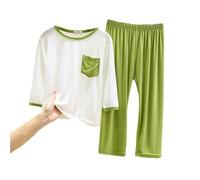 Ensemble Pyjama Kawaii d'été pour Enfants Court Garçon Tops Col Rond+Shorts Imprimé Coton Mignonne Rose Ensembles de Pyjamas imprimés Mignons Fille Tout-Petit Bébé