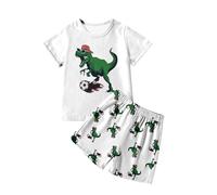 Ensemble Pyjama Kawaii d'été pour Enfants Deux pièces Manches Courtes avec Haut et Short Enfant Imprimé Ensembles de Fille Court Bébé Coton Bambin 1-5 Ans