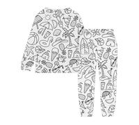 Ensemble Pyjama Kawaii d'été pour Enfants T-Shirt et Short Manches Courtes Shorts Vêtement Enfant Fille Taille 7-14 Ans en Coton Biologique Doux Tout-Petit Bébé