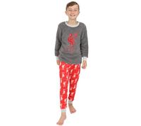 Ensemble pyjama long LFC en polaire de luxe Liverpool Football Club pour garçons, seize if grey, 12-13 ans