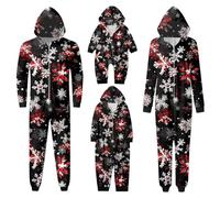 Ensemble Pyjama Noël Famille Manche Longue Vêtement Père-Mère Garçon Fille du Nouveau-né Bébé-Nouvel an Pyjamas Automne Hiver Costume Femme
