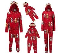 Ensemble pyjama une pièce de Noël pour toute la famille Pyjamas une pièce assortis pour toute la famille Pyjamas de Noël pour hommes et femmes Déguisements de Noël pour femmes #