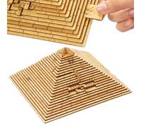 Ensemble pyramide Egypte - Teaser cérébral géométrique, puzzle logique en bois | Puzzle de bloc d'histoire antique artisanale, conception éducative complexe pour les élèves apprenants hobbyistes colle