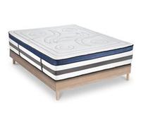 Ensemble Quintessence 140x190 cm + sommier bois - Mousse HD mémoire - Ép. 30 cm G