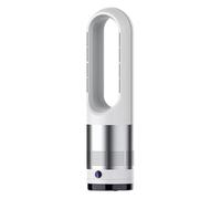 Ensemble radiateur et ventilateur sans pales, ventilateur tour 1400 W avec purificateur d'air, avec télécommande, 8 vitesses, minuterie 8 h, écran LED, oscillation à 80 °, super silencieux(Silver)