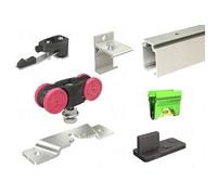 Ensemble rail 1,95m et accessoires pour porte 21/60kg - SAF - SAF10-80-195-2