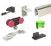 Ensemble rail 3 m et accessoires pour porte 21 / 60 kg MANTION SAF10-80-300-2