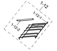 Ensemble rail téléscopique coté droit Four cuisinière (DG94-01404K SAMSUNG)