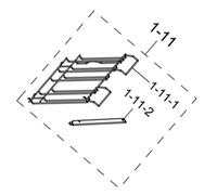 Ensemble rail téléscopique coté gauche d'origine Four, cuisinière DG94-01404J SAMSUNG