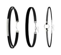 Ensemble ras du cou élégant en tissu multicouche minimaliste, léger, facile à assortir, collier polyvalent noir, taille unique, Comme décrit, Comme décrit.