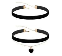 Ensemble ras-du-cou élégant en tissu multicouche minimaliste, léger, facile à assortir, collier ras du cou en tissu multicouche, One Size, Comme décrit, Produit conforme à la description.